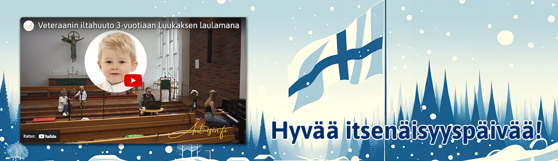 Hyvää itsenäisyyspäivää! - Veteraanin iltahuuto 3-vuotiaan Luukaksen laulamana