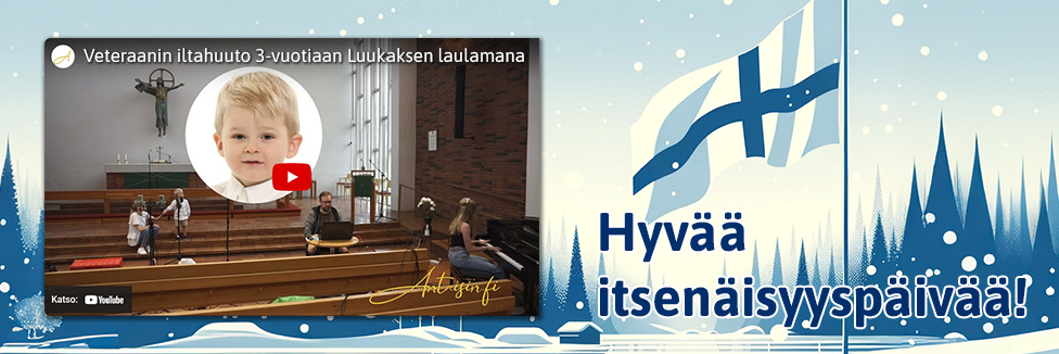 Hyvää itsenäisyyspäivää! - Veteraanin iltahuuto 3-vuotiaan Luukaksen laulamana